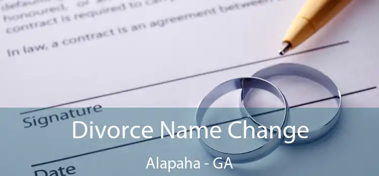  Divorce Name Change Alapaha - GA