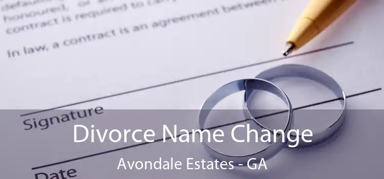  Divorce Name Change Avondale Estates - GA