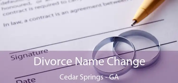  Divorce Name Change Cedar Springs - GA