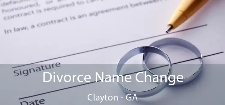  Divorce Name Change Clayton - GA