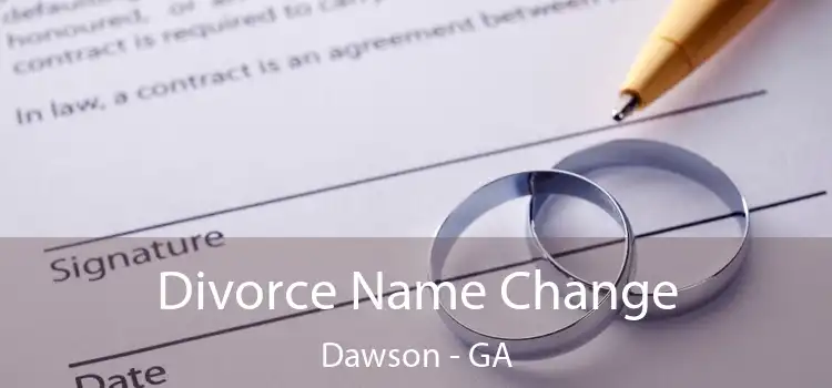  Divorce Name Change Dawson - GA