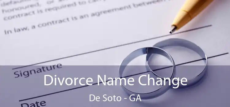  Divorce Name Change De Soto - GA