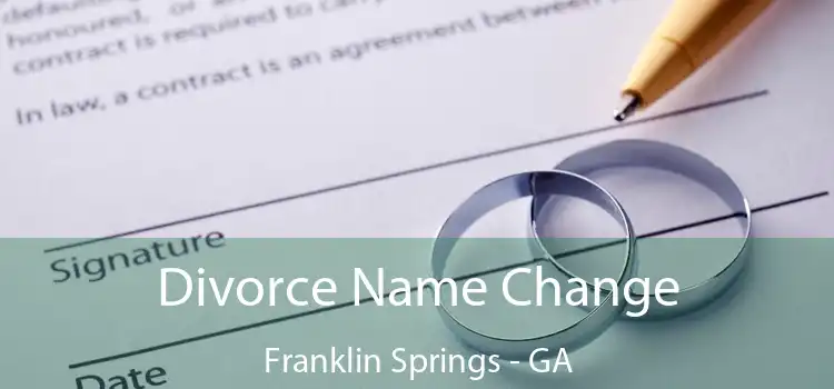  Divorce Name Change Franklin Springs - GA