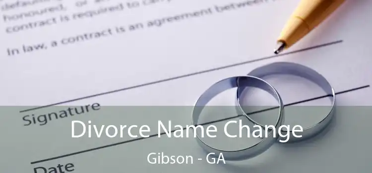  Divorce Name Change Gibson - GA