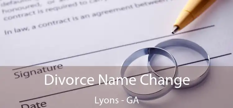  Divorce Name Change Lyons - GA