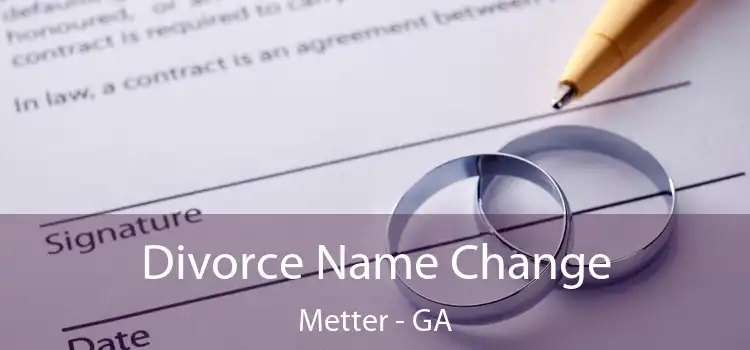  Divorce Name Change Metter - GA