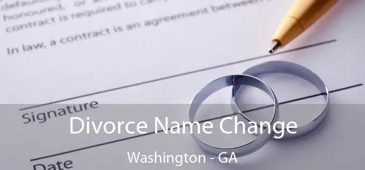  Divorce Name Change Washington - GA