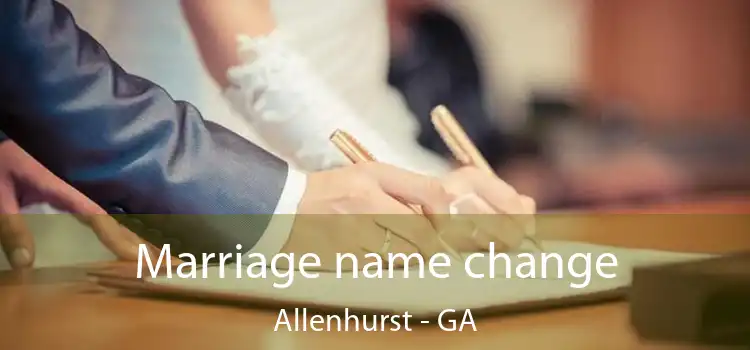  Marriage name change Allenhurst - GA