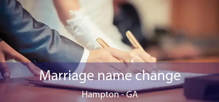  Marriage name change Hampton - GA