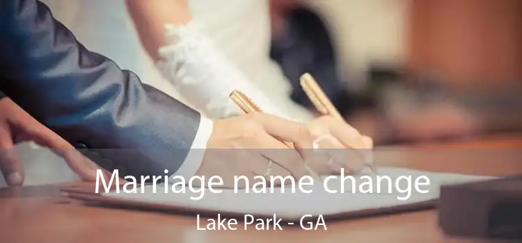  Marriage name change Lake Park - GA